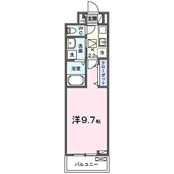 ヒカルサ深谷I 1Kの間取図画像