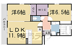 レークシティ 2LDKの間取図画像