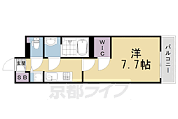 ESPLACE京都駅ウエスト 1Kの間取図画像