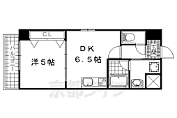 アール・ツー・コート 1DKの間取図画像