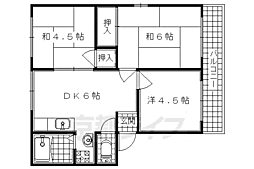 コーポセラヴィA 3DKの間取図画像