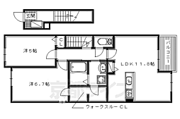ウッディオアシス1 2LDKの間取図画像