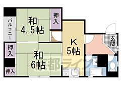 エビスビル 2DKの間取図画像