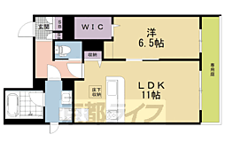 シャーメゾン京都西七条 1LDKの間取図画像