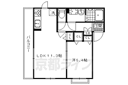 ロジュマンドN2 1LDKの間取図画像