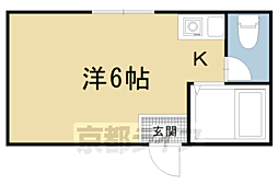 ステーション京都学生ハイツ ワンルームの間取図画像