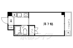 カーサ・コーザ 1Kの間取図画像