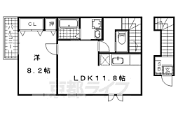 アベニール1 1LDKの間取図画像