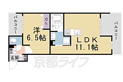 CURIOJITEOKAZAKI 1LDKの間取図画像
