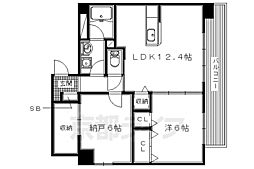 ベロフィオーレ宮之阪 1SLDKの間取図画像