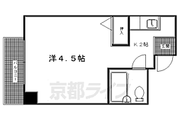 セラヴィ岩倉 1Kの間取図画像