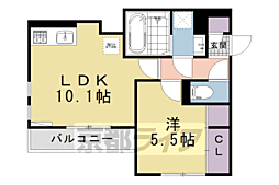 サンライフ上賀茂壱番館 1LDKの間取図画像