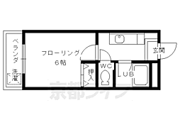 サーライシカワ 1Kの間取図画像