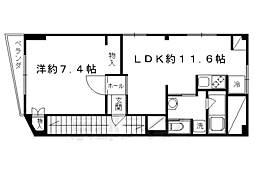 今出川うえだビル 1LDKの間取図画像