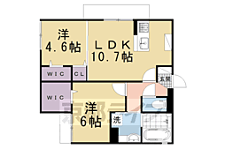エスポワメゾン烏丸北大路 2LDKの間取図画像