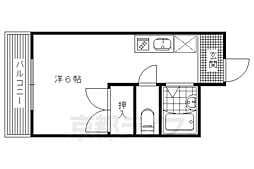 ヴォーヌング哲学の道 1Kの間取図画像