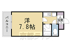 アーバンエース松井山手パル寮棟 1Kの間取図画像