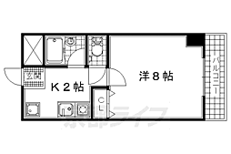 モリスワン 1Kの間取図画像