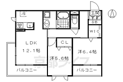 インペリアルスクエア 2LDKの間取図画像