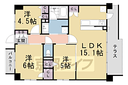 プレサンスロジェ京都西大路 3LDKの間取図画像