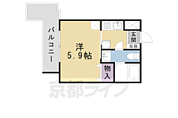 グランドパレス西大路EAST 1Kの間取図画像