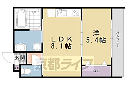 プライベートレジデンス東山七条 1LDKの間取図画像