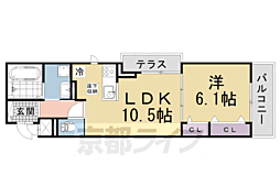エリシオン・レジデンスV 1LDKの間取図画像
