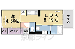 D-room松井山手南 1LDKの間取図画像