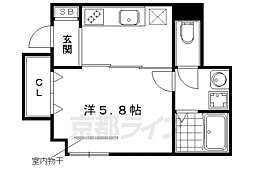 Ohana 1Kの間取図画像
