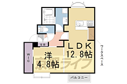 クレフォート美竹A 1LDKの間取図画像
