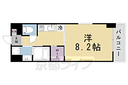 sawarabiterrace 1Kの間取図画像