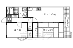 ルモール・北 2LDKの間取図画像