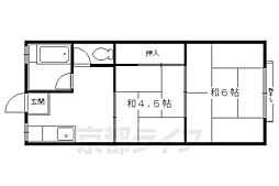 ハイツ松尾 2DKの間取図画像