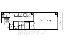 WELL鞍馬口 1Kの間取図画像