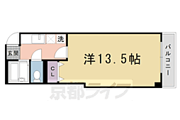 ベルステージ東山 1Kの間取図画像