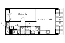 コージーコート 1LDKの間取図画像