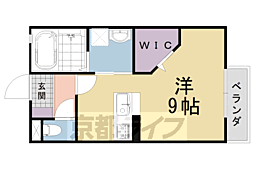 カーサ・ミア 1Kの間取図画像