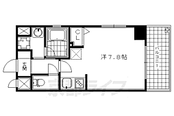 ベラジオ四条大宮2 1Kの間取図画像