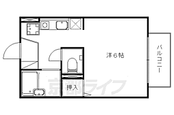 サニーサイドヒルズエメラルドグリーンアユートピア 1Kの間取図画像