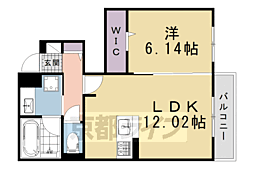Livra紫竹 1LDKの間取図画像