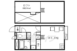 レオパレスアジェル岩倉南 1Kの間取図画像