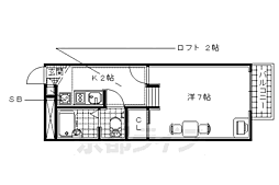 レオパレス宮津 1Kの間取図画像