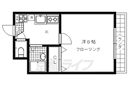 メゾン・ベローナ 1Kの間取図画像