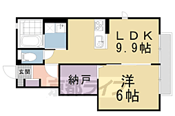 DwellKishi1 1LDKの間取図画像