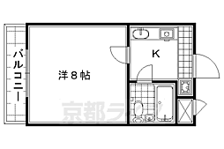 メゾンクレール 1Kの間取図画像