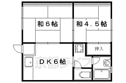 ロイヤルコーポ三宅 2DKの間取図画像