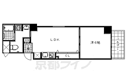 エステムコート京都駅前KOTO 1LDKの間取図画像