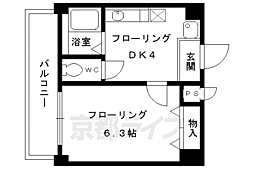リーブル・シンワ 1DKの間取図画像