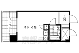 朝日プラザ鴨川2 ワンルームの間取図画像