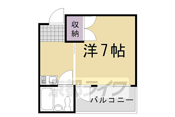 菱田ハイツ 203｜京都府京都市西京区上桂森下町(賃貸マンション1K・2階・18.83㎡)の写真 その2